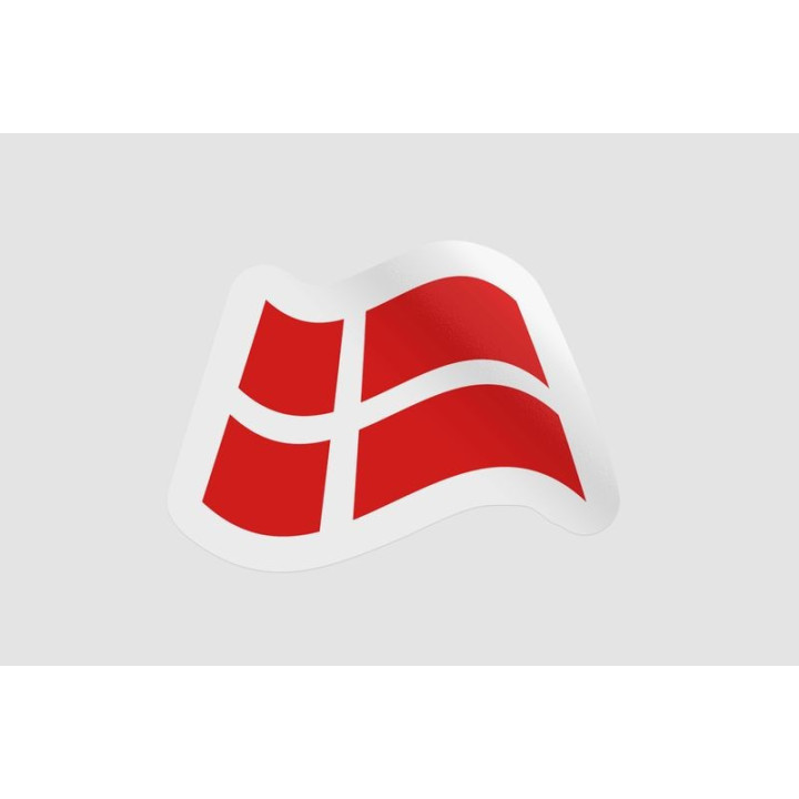 Denmark Flag Style 15 Sticker - DecalsHouse