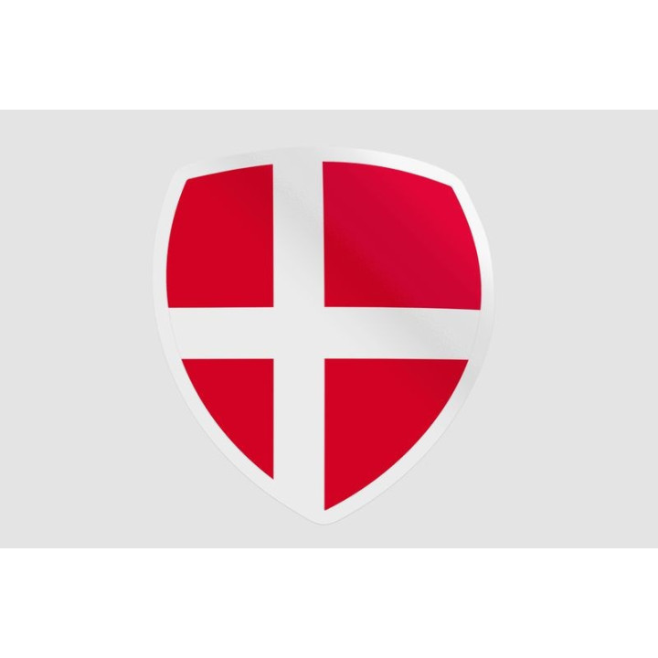 Denmark Flag Style 3 Sticker - DecalsHouse