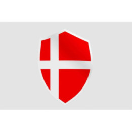 Denmark Flag Style 5 Sticker - DecalsHouse