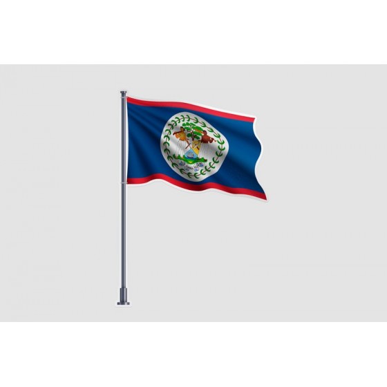 Belize Flag Style 5 Sticker
