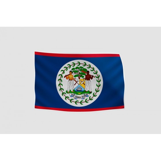 Belize Flag Style 6 Sticker