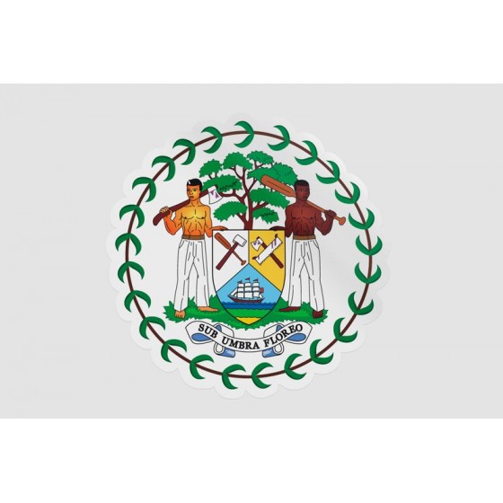 Belize National Emblem Sticker