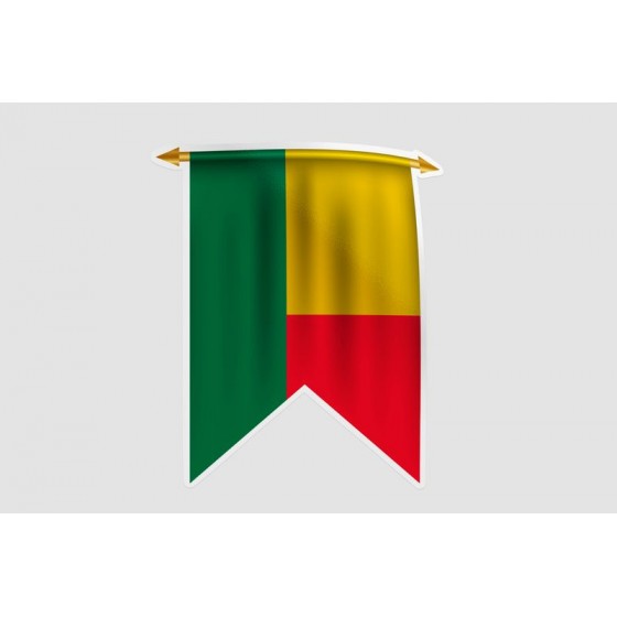 Benin Flag Style 20 Sticker