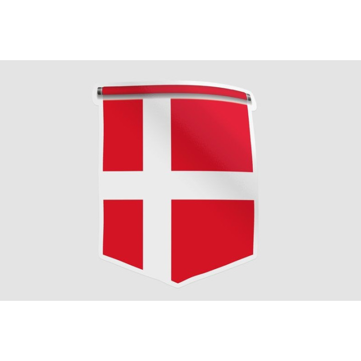 Denmark Pennant Flag Style 10 Sticker - DecalsHouse