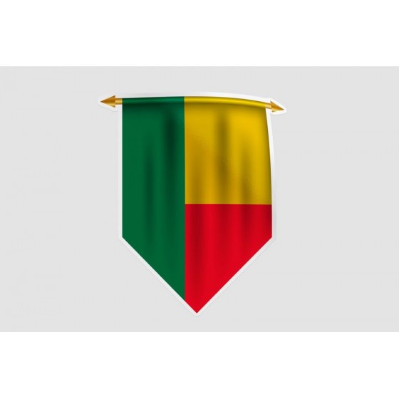 Benin Flag Style 21 Sticker