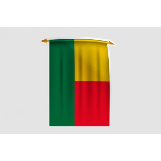 Benin Flag Style 24 Sticker