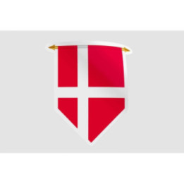Denmark Pennant Flag Style 5 Sticker - DecalsHouse