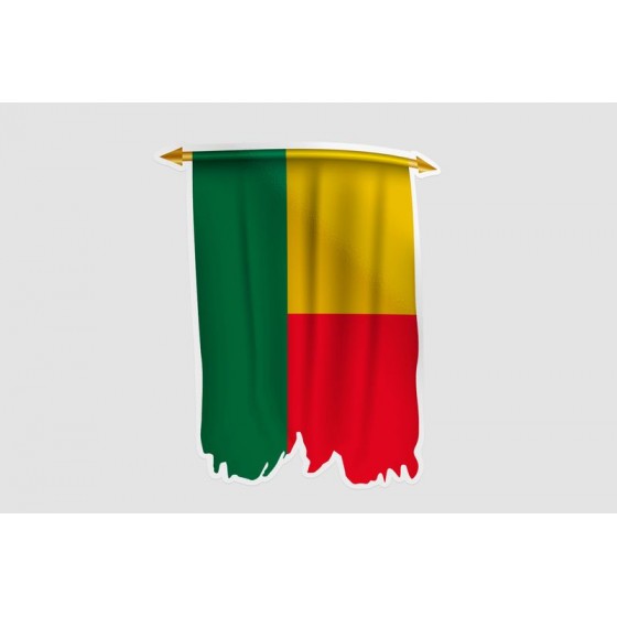 Benin Flag Style 27 Sticker