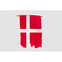 Denmark Pennant Flag Style 8 Sticker - DecalsHouse