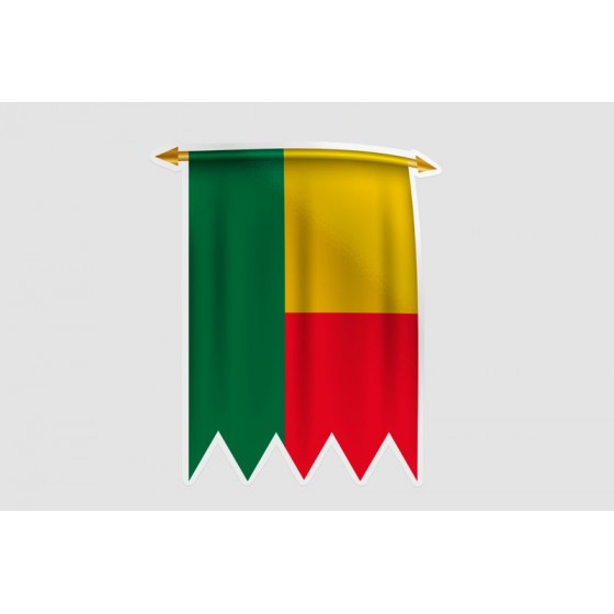 Benin Flag Style 28 Sticker