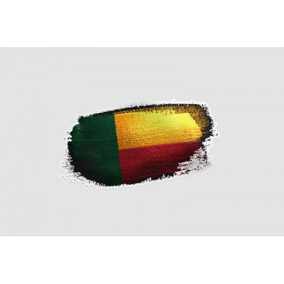 Benin Flag Style 29 Sticker