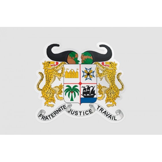 Benin National Emblem Sticker