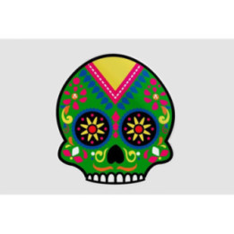 Dia De Los Muertos Sugar Skull Stickers – Day of the Dead (2-Pack)
