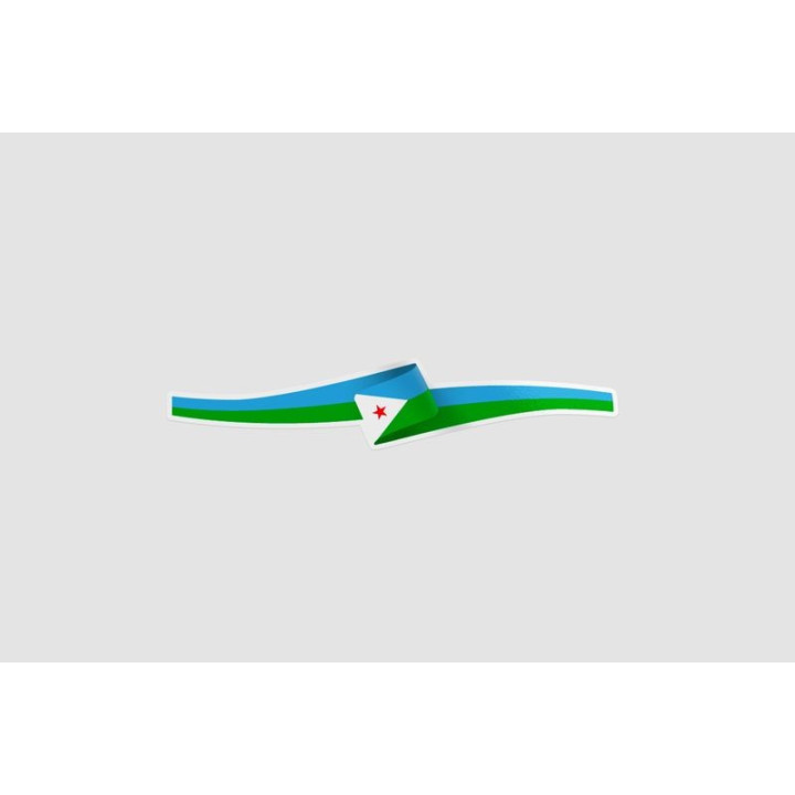 Djibouti Flag Sticker - DecalsHouse