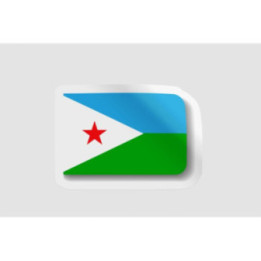 Djibouti Flag Style 3 Sticker - DecalsHouse