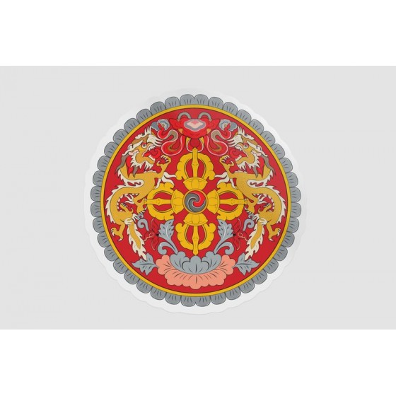 Bhutan National Emblem Sticker