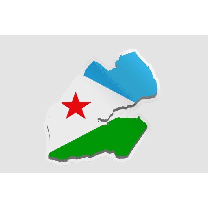 Djibouti Map Sticker - DecalsHouse