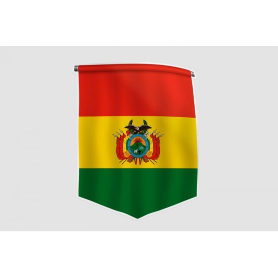 Bolivia Flag Style 11 Sticker