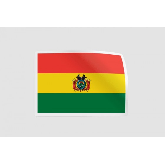 Bolivia Flag Style 13 Sticker
