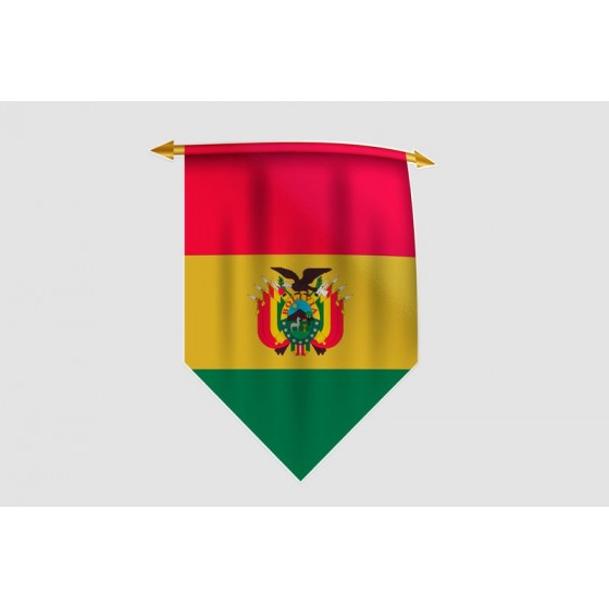 Bolivia Flag Style 3 Sticker