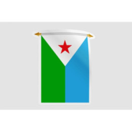 Djibouti Pennant Flag Style 6 Sticker - DecalsHouse