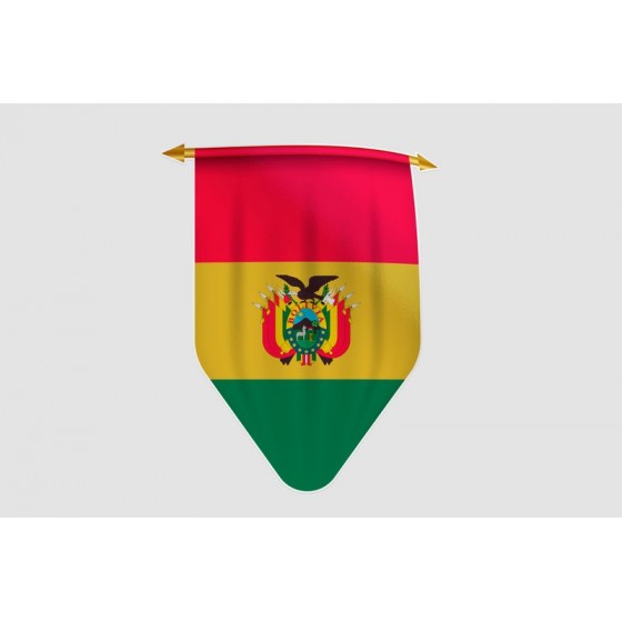 Bolivia Flag Style 5 Sticker
