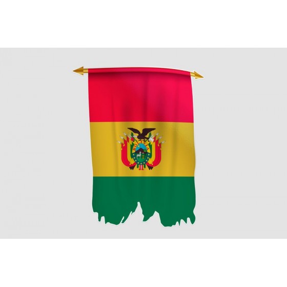 Bolivia Flag Style 9 Sticker