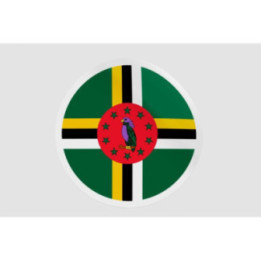Dominica Flag Badge Sticker - DecalsHouse