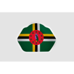 Dominica Flag Badge Style 10 Sticker - DecalsHouse