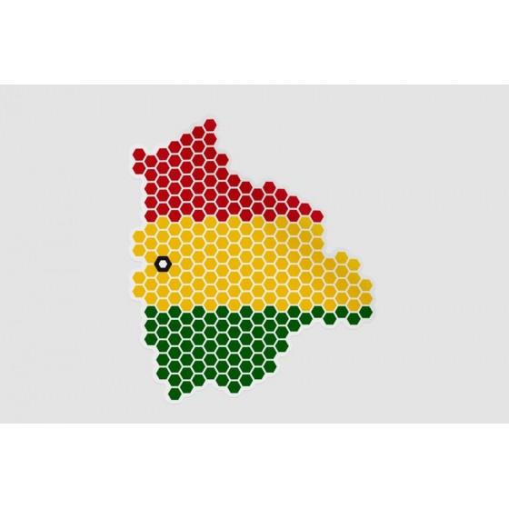 Bolivia Map Style 4 Sticker