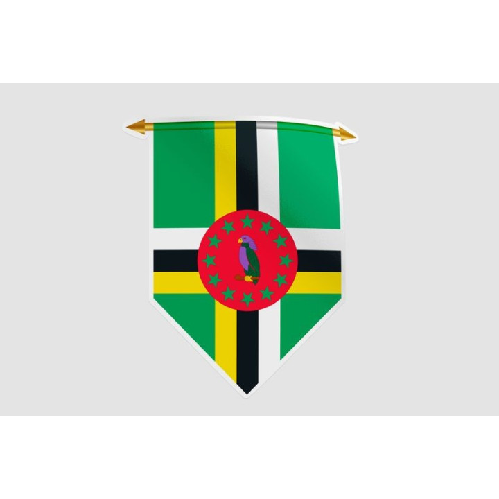 Dominica Flag Pennant Style 2 Sticker - DecalsHouse
