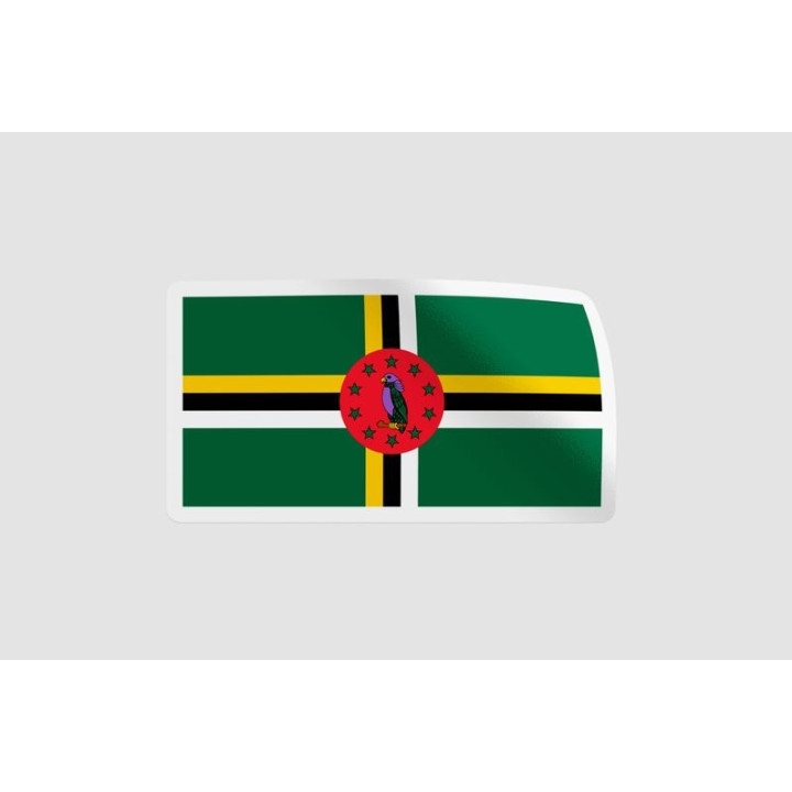 Dominica Flag Sticker - DecalsHouse