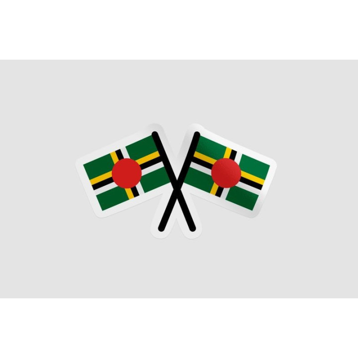 Dominica Flag Style 5 Sticker - DecalsHouse