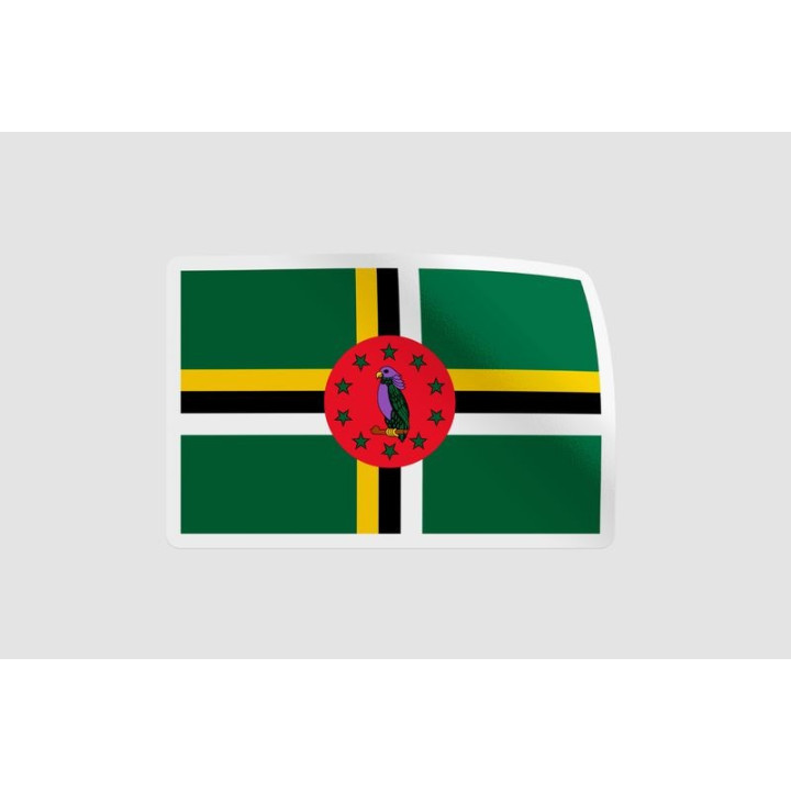 Dominica Flag Style 6 Sticker - DecalsHouse