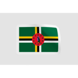 Dominica Flag Style 7 Sticker - DecalsHouse