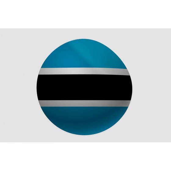 Botswana Ball Flag Sticker