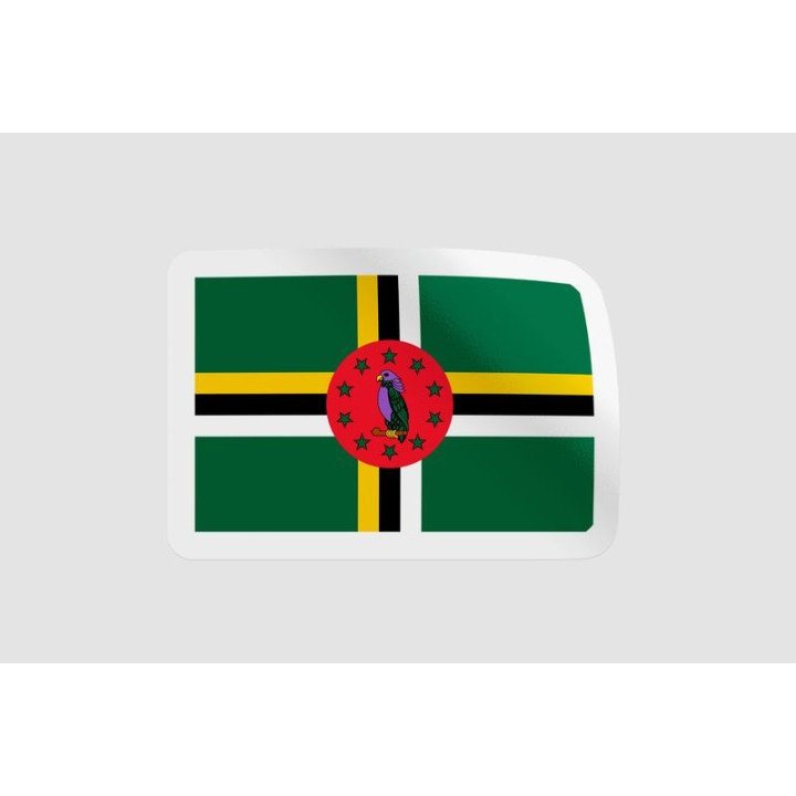 Dominica Flag Style 7 Sticker - DecalsHouse