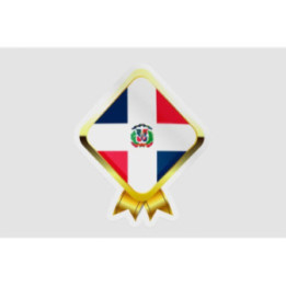 Dominican Flag Badge - DecalsHouse