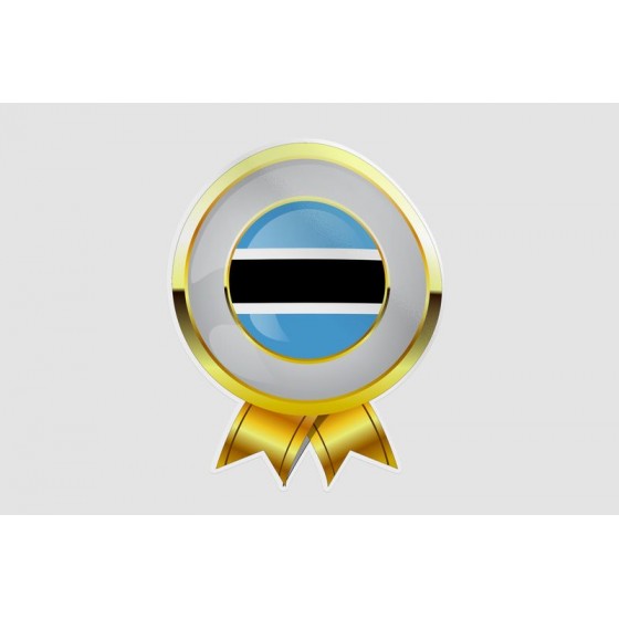 Botswana Flag Style 21 Sticker