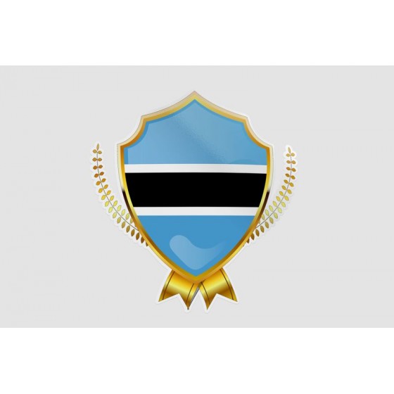 Botswana Flag Style 23 Sticker