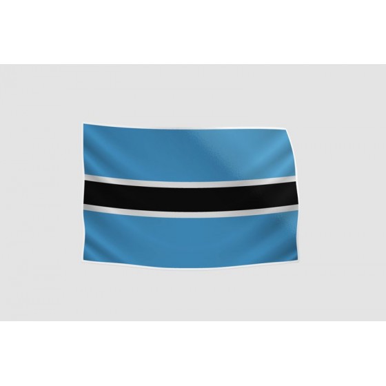 Botswana Flag Style 24 Sticker