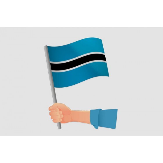 Botswana Flag Style 3 Sticker