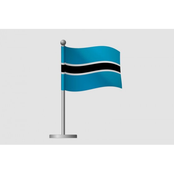 Botswana Flag Style 4 Sticker