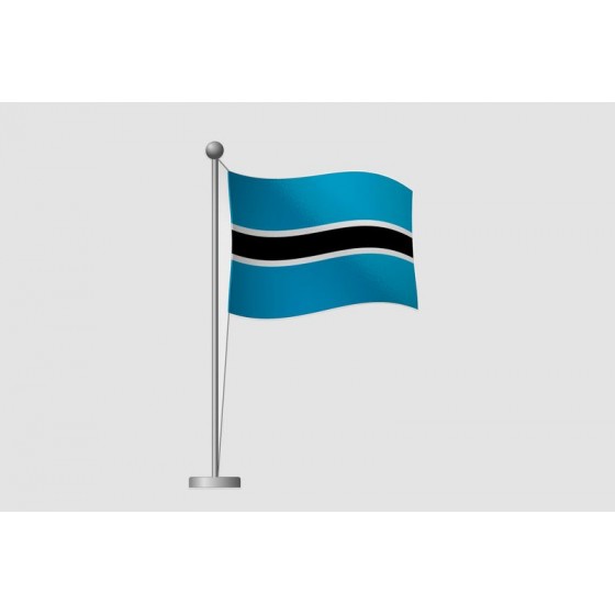 Botswana Flag Style 5 Sticker