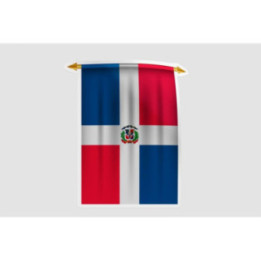 Dominican Flag Pennant Style 6 - DecalsHouse