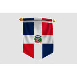 Dominican Flag Pennant - DecalsHouse