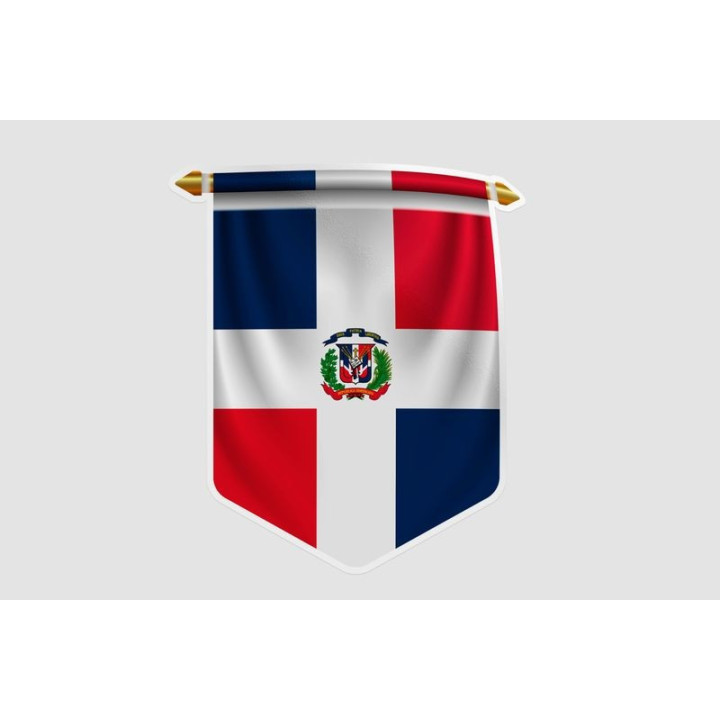 Dominican Flag Pennant - DecalsHouse
