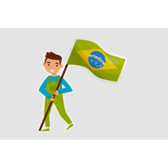 Boy With Brazilian Flag...