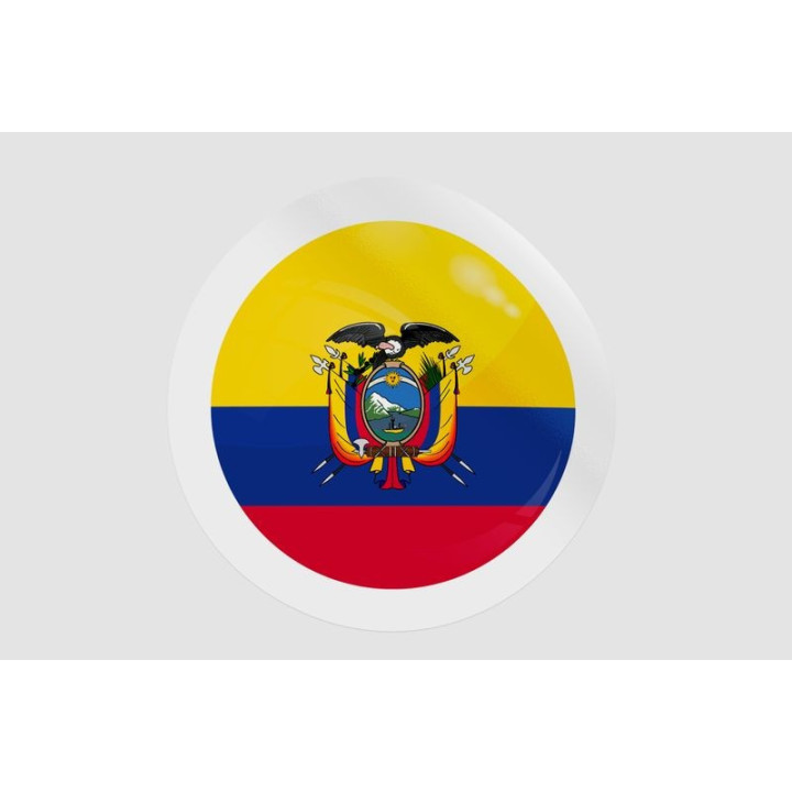 Ecuador Flag Badge Style 12 - DecalsHouse