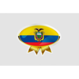 Ecuador Flag Badge Style 2 - DecalsHouse